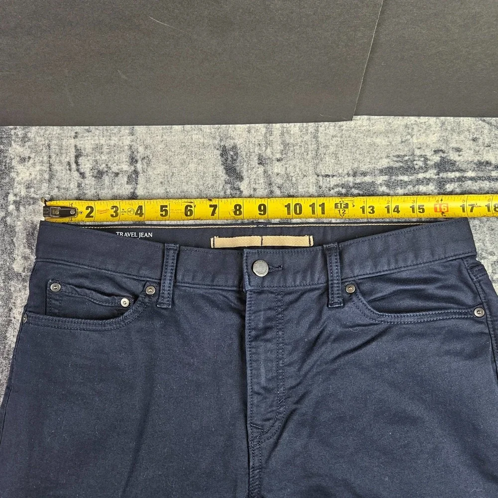 Banana Republic Travel Jean Mens 33x32 Slim Fit Navy Blue Cotton Stretch Pants